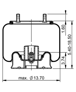 10 10-16 S 724 | 康迪泰克空气弹簧 适用于陕汽卡车德龙 X3000