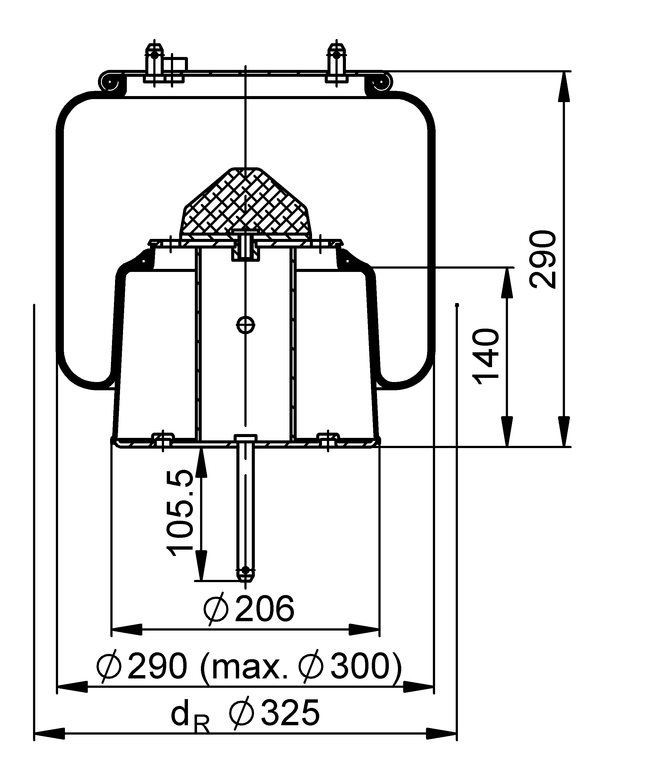 6710 N P04 | 康迪泰克空气弹簧 适用于斯堪尼亚客车