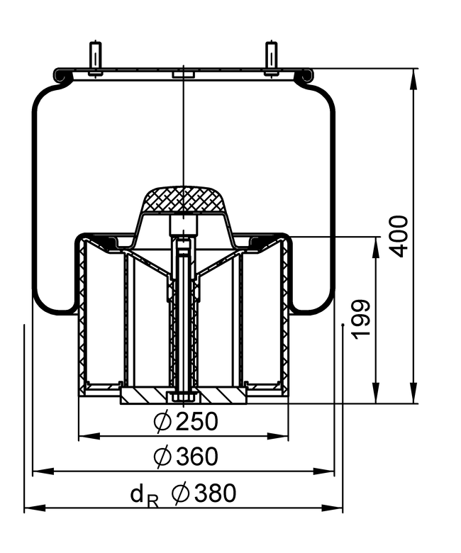 881 MB P30 | 康迪泰克空气弹簧 适用于 BPW 36 车桥