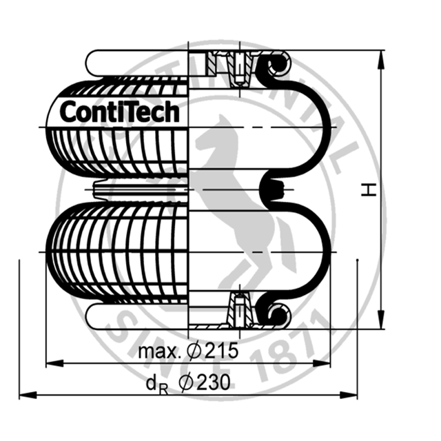 FD 120-17 CI G1/4 | 马牌康迪泰克双囊式空气驱动器