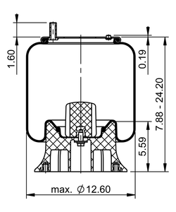 9 10-19 P 1251 | 康迪泰克空气弹簧 适用于宇通客车 / 富华车轴