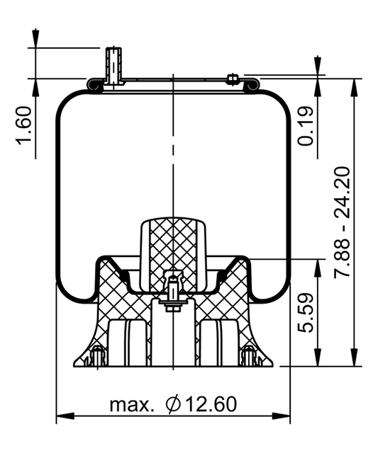 9 10-19 P 1251 | 康迪泰克空气弹簧 适用于宇通客车 / 富华车轴