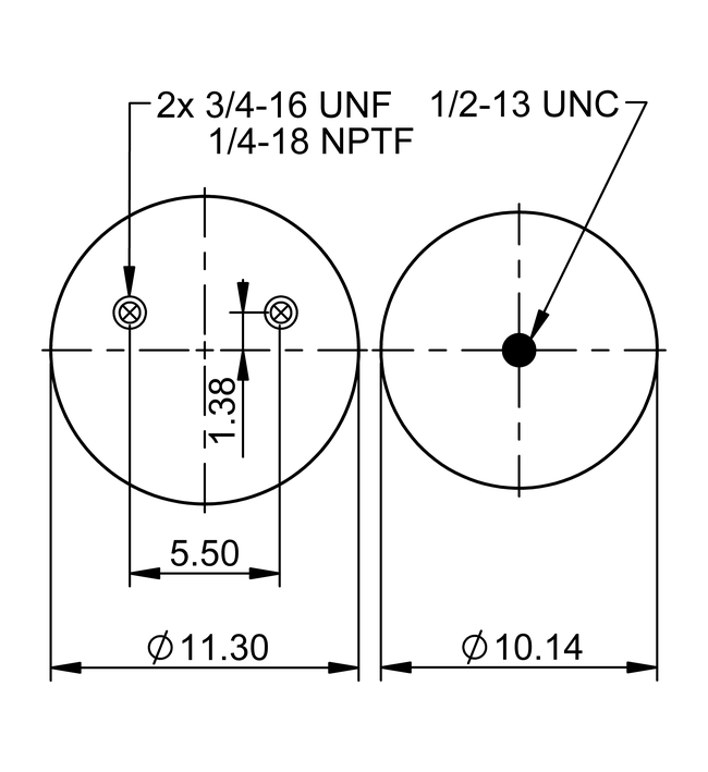 11 10.5A-16 P 523 | 康迪泰克空气弹簧 适用于瀚瑞森车桥
