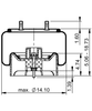 11 10.5A-16 P 523 | 康迪泰克空气弹簧 适用于瀚瑞森车桥