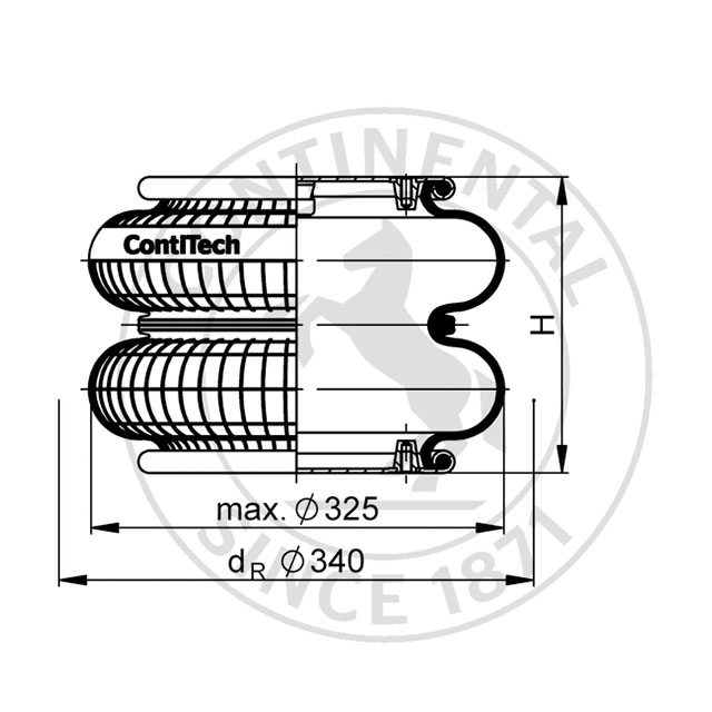 FD 330-22 CI G1/4 | 马牌康迪泰克双囊式空气驱动器