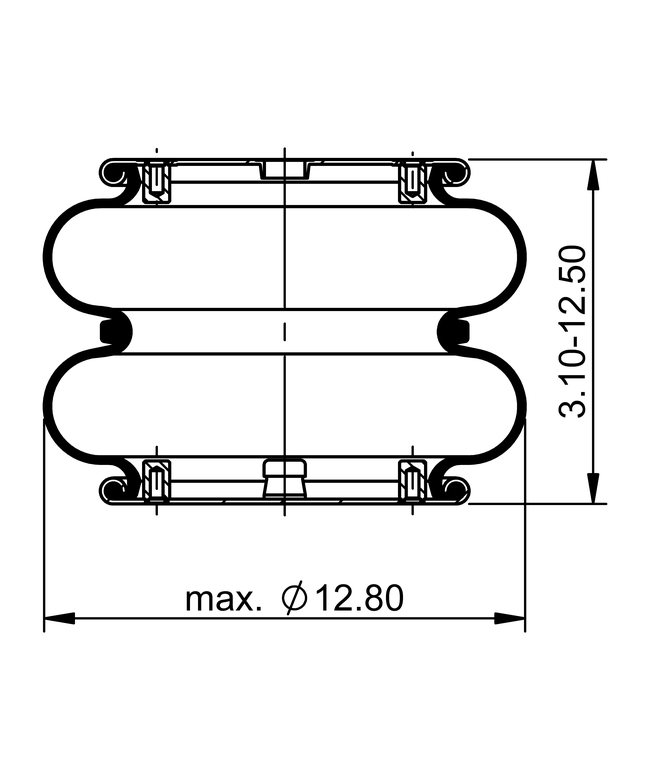 FD 330-22 780，替代 凡士通 W01-358-7184 | 康迪泰克空气弹簧