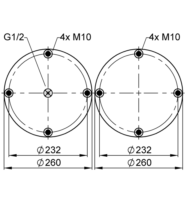 FD 412-18 1/2 M10 | 康迪泰克空气弹簧 适用于 Gigant 车桥