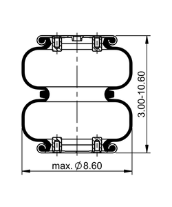 FD 120-20 509，OE 编号 227QS32 | 康迪泰克空气弹簧 适用于马克卡车
