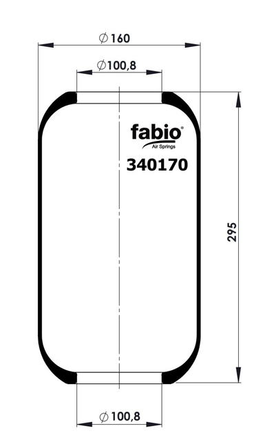 340170, OE 编号 1-52111017-0 | Fabio 空气弹簧 适用于五十铃卡车