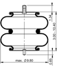 FD 200-19 505 | 康迪泰克空气弹簧 适用于 Ridewell 车桥