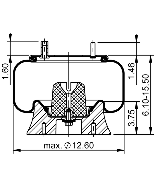 9 10-12 A 1284 | 康迪泰克空气弹簧 适用于约翰迪尔喷雾机