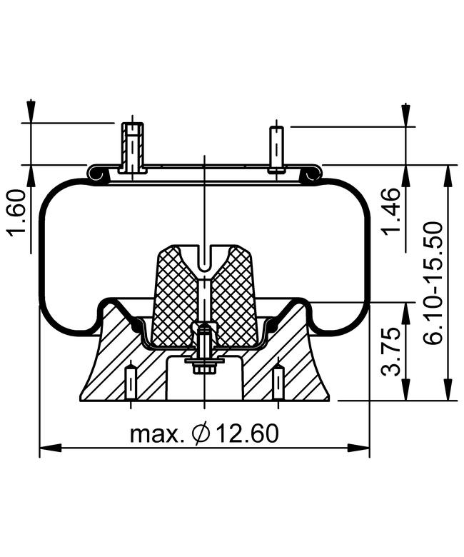 9 10-12 A 1284 | 康迪泰克空气弹簧 适用于约翰迪尔喷雾机