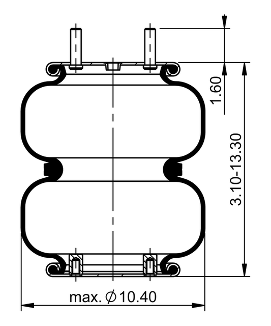 FD 200-25 426 | 康迪泰克空气弹簧 适用于 Granning 车桥