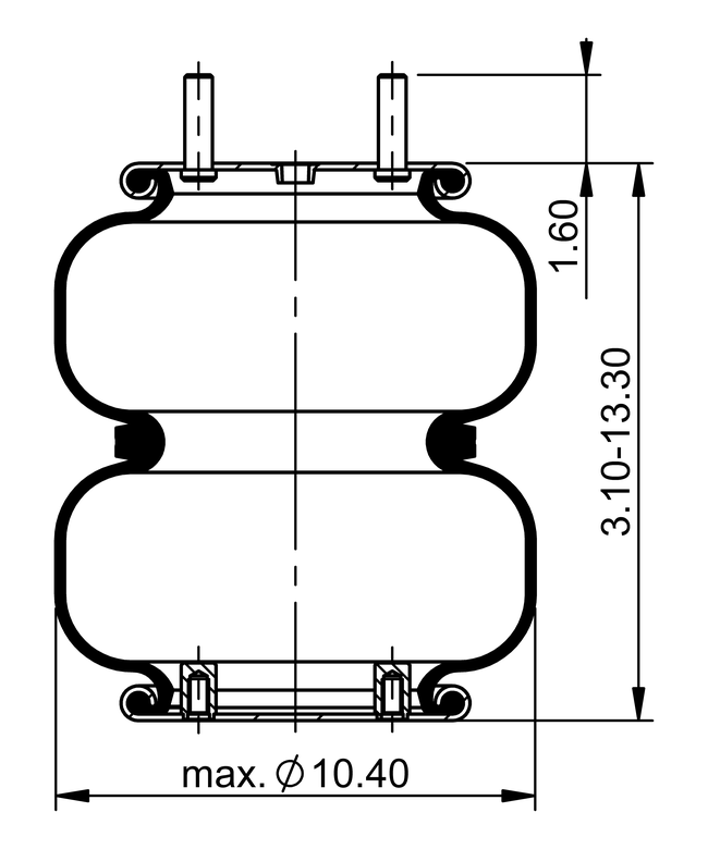 FD 200-25 426 | 康迪泰克空气弹簧 适用于 Granning 车桥