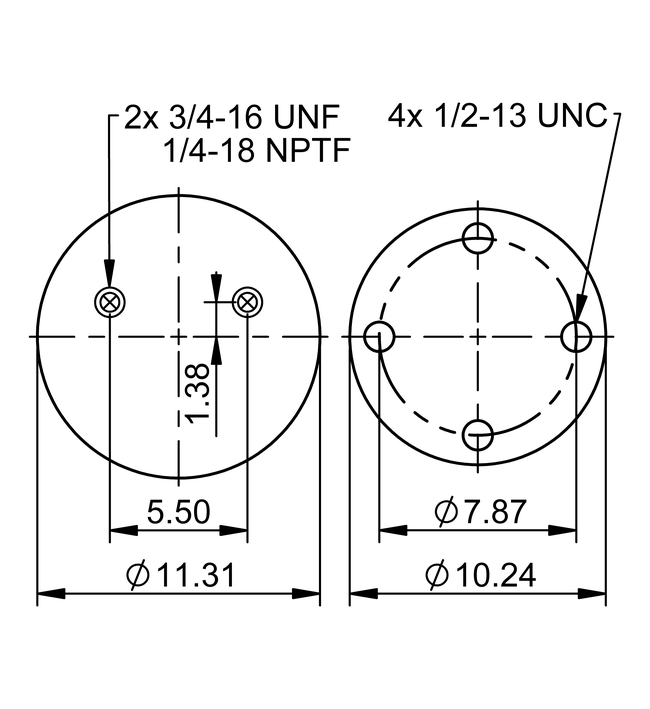 11 10.5-22 S 1199 | 康迪泰克空气弹簧 适用于瀚瑞森车桥