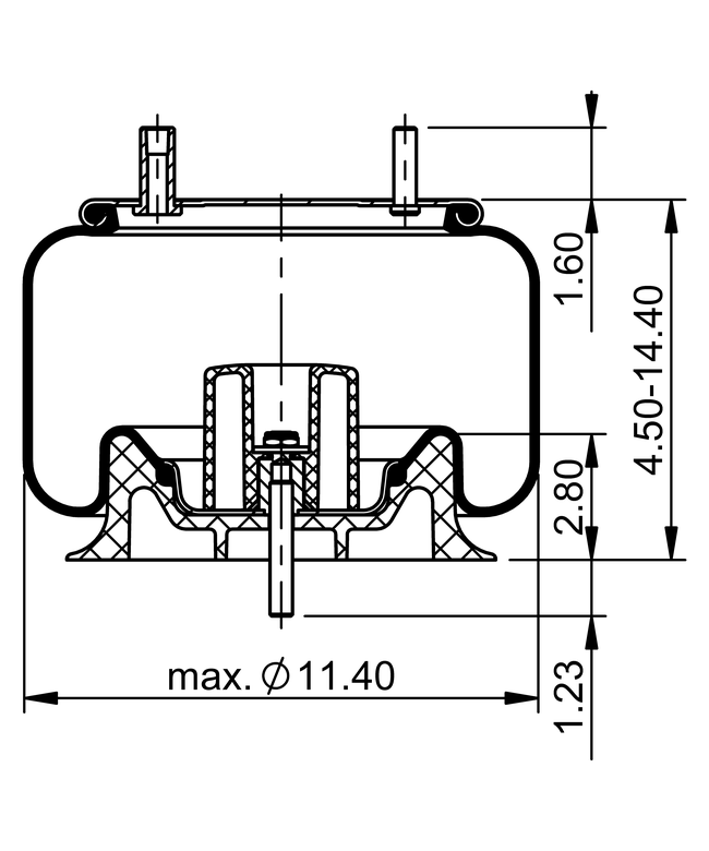 9 9-12 P 479 | 康迪泰克空气弹簧 适用于 Ridewell 车桥
